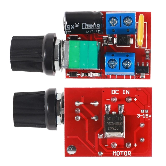 Alt view image 2 of 7 - Mini DC 3V-35V 5A PWM Motor Speed Controller Switch Module 10pcs
