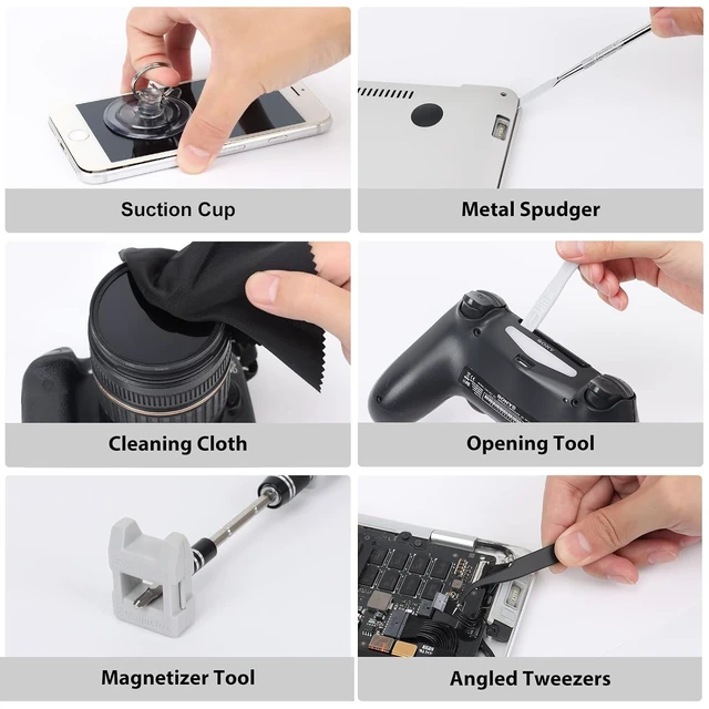 Alt view image 5 of 7 - Precision Screwdriver Set 142-Piece Computer Tool Kit Magnetic Screwdriver Set Laptop Screwdriver Kit Electronic Repair Kit Tech Toolkit for PC, Phone, Macbook, Nintendo, PS4, Xbox Controller