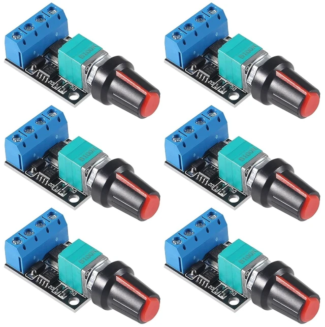 Main image of 6PCS 5V 12V 10A Voltage Regulator PWM DC Motor Speed Controller Governor Stepless Speed Regulator LED Dimmer Power Controller