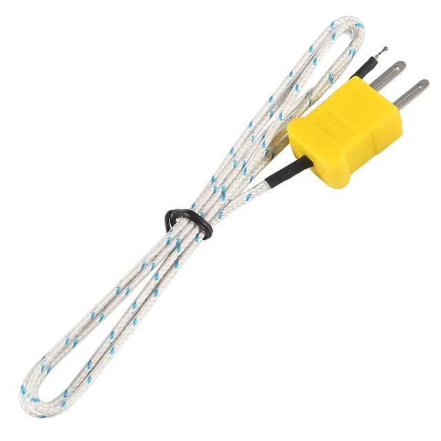 Alt view image 4 of 6 - 1M K Type Mini-Connector Thermocouple Temperature Probe Sensor Measure Range -50~700°C,Compatible with TM902C/ TES1310 (6 Pieces)