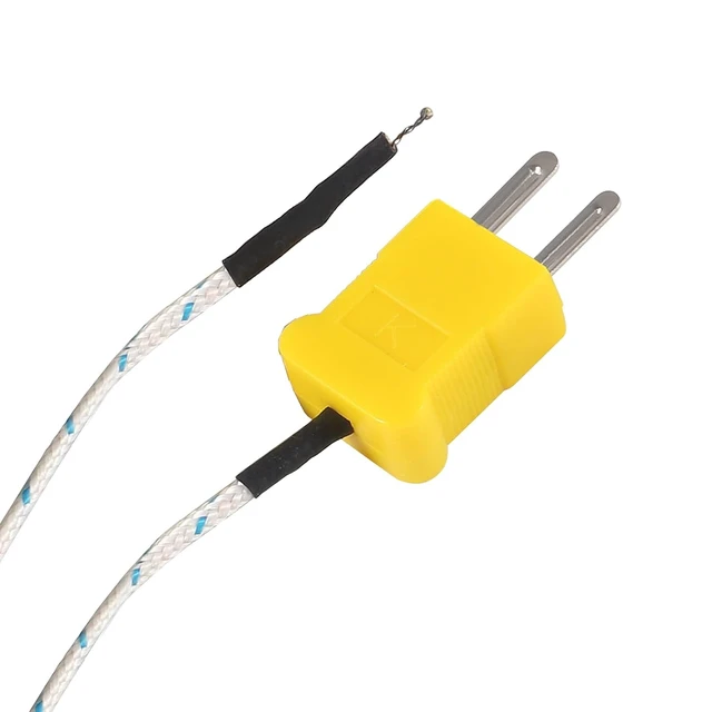 Alt view image 5 of 6 - 1M K Type Mini-Connector Thermocouple Temperature Probe Sensor Measure Range -50~700°C,Compatible with TM902C/ TES1310 (6 Pieces)