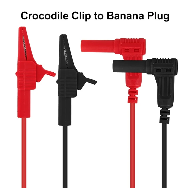 Alt view image 3 of 7 - 2PCS Heavy Duty Alligator Clips Test Leads for Multimeter & Voltmeter with Insulated Clamps,Banana Plug Meter Leads,multimeter Alligator Clips