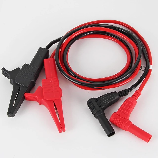 Alt view image 4 of 7 - 2PCS Heavy Duty Alligator Clips Test Leads for Multimeter & Voltmeter with Insulated Clamps,Banana Plug Meter Leads,multimeter Alligator Clips