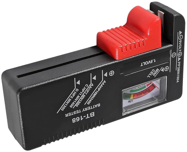 Alt view image 3 of 5 - 3Pack Battery Tester, Universal Battery Checker Small Battery Tester for AAA AA C D 9V 1.5V Button Cell - for Household Batteries BT-168
