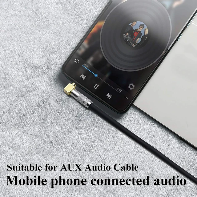 Alt view image 6 of 7 - (0.3M/1Ft 90 Degree TRS Male Plug 3 Pole Right Angle 3.5mm Audio Cable 1/8 Headphone Extension Cable for Phone,Tablet,PC, CD,MP3,MP4,Headphone, Headset and More(Silver-M/2Bend)