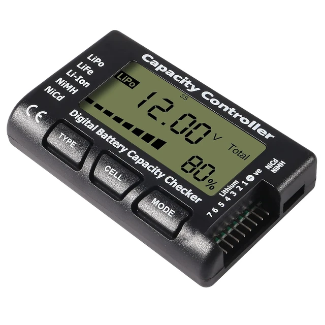 Alt view image 5 of 5 - RC Cellmeter 7 Digital Battery Capacity Checker Controller Tester Voltage Tester for LiPo Life Li-ion NiMH Nicd Cell Meter 2PCS
