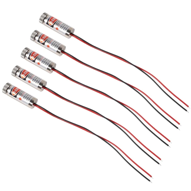 Alt view image 3 of 6 - 5pcs 650nm 5mw Laser Head Laser Tube Adjustable Focus 3~5V Red Laser Tube for Sight Positioning Sighting Telescope (Dot)