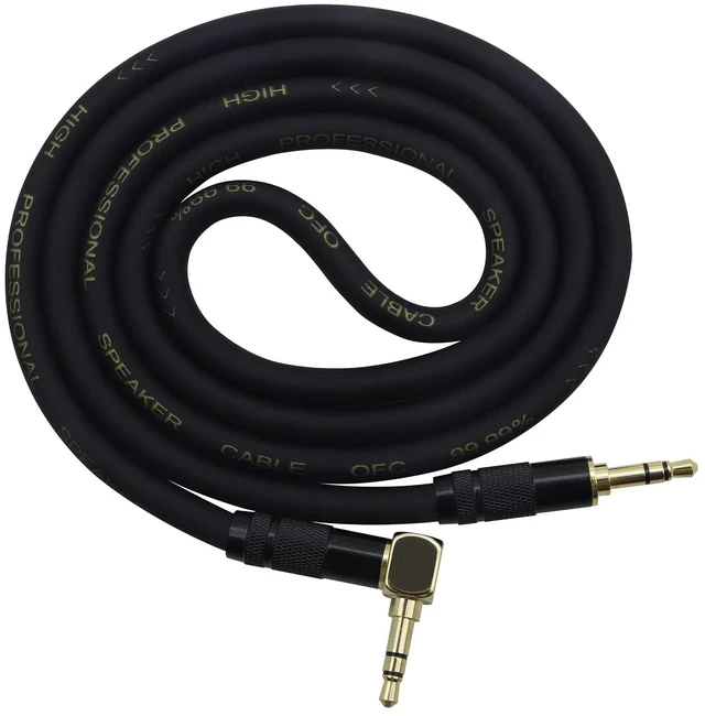 Main image of (1M/3Ft TRS 3.5mm 1/8" Jack Extension Audio Cable,Right Angle 3.5mm Stereo Plug Male to 3Pole 1/8 Male Extender Headphone AUX Cord for Laptops,Car Stereos,Home Theater Systems(Black-M)