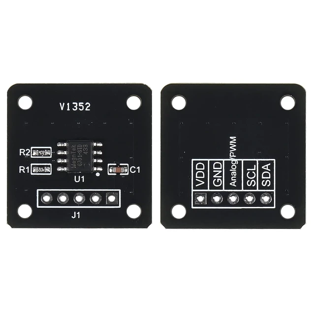 Alt view image 2 of 6 - 3PCS MT6701 Magnetic Encoder Magnetic Induction Angle Measurement Sensor Module 14bit High Precision Replacement AS5600
