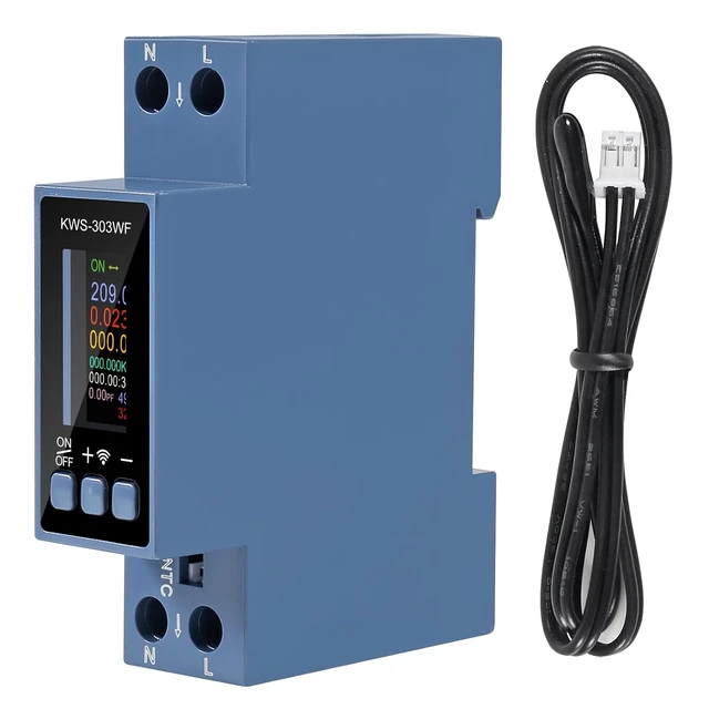 Alt view image 2 of 7 - 8 in1 TFT Color Screen Dual Phase AC Meter Voltage Current Power Meter 0-40A AC 85-290V Timer Relay