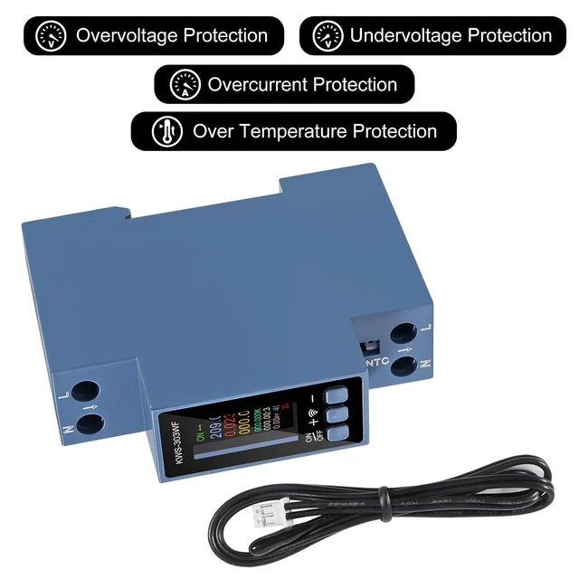 Alt view image 6 of 7 - 8 in1 TFT Color Screen Dual Phase AC Meter Voltage Current Power Meter 0-40A AC 85-290V Timer Relay