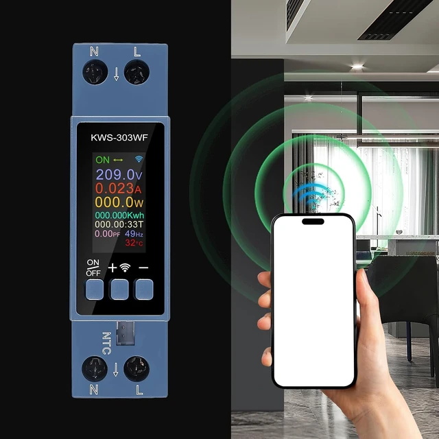 Alt view image 7 of 7 - 8 in1 TFT Color Screen Dual Phase AC Meter Voltage Current Power Meter 0-40A AC 85-290V Timer Relay