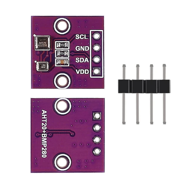 Alt view image 2 of 6 - 2PCS AHT20+BMP280 2 in 1 Temperature Humidity Air Pressure Module High-Precision Digital Temperature and Air Pressure Sensor