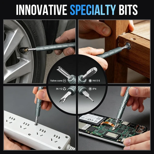 Alt view image 6 of 7 - 55 in 1 Magnetic Screwdriver Set, Tool Cube Kit