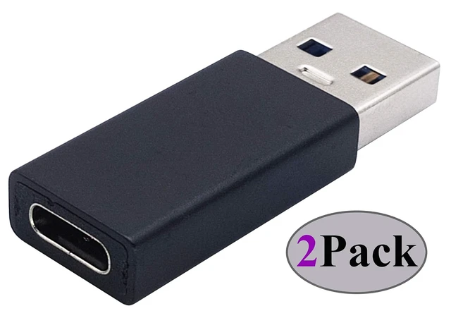 Alt view image 3 of 6 - Type C to USB A Adapter USB Type C Female to USB Male OTG Adapter for Laptops, Power Banks and More USB A Ports Devices, Support Data Sync and Charging (2 Packs-Black F/M)