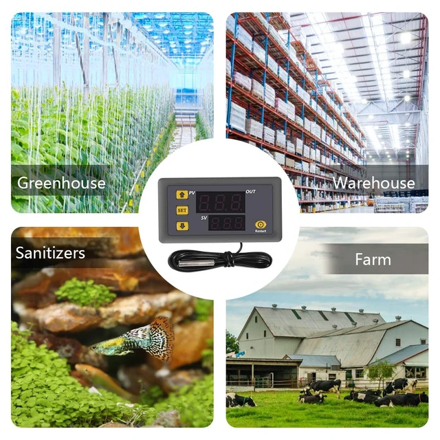 Alt view image 4 of 5 - Digital Temperature Controller, W3230 AC110-220V LED Digital Temperature Controller Thermostat Switch Sensor Meter(220V)