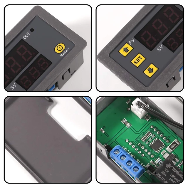 Alt view image 3 of 5 - Digital Temperature Controller, W3230 AC110-220V LED Digital Temperature Controller Thermostat Switch Sensor Meter(220V)