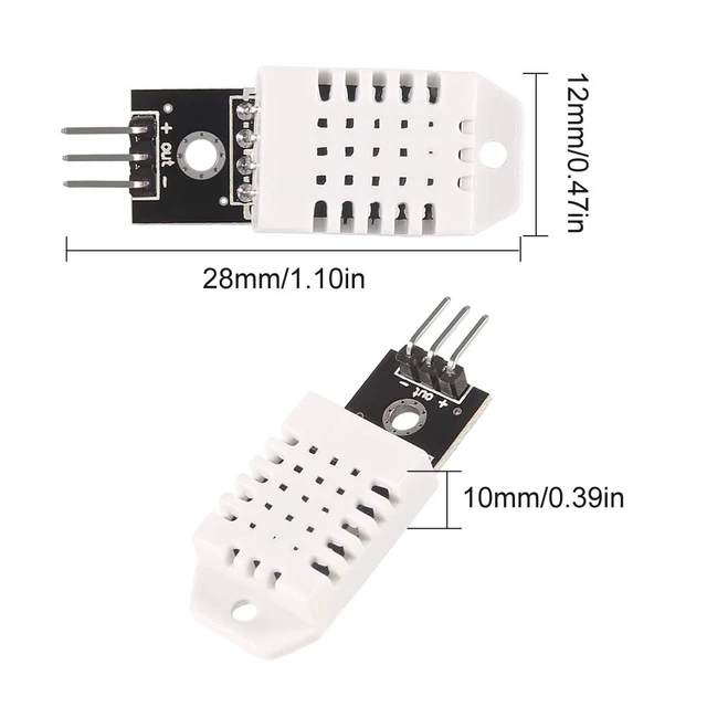 Alt view image 3 of 6 - 5PCS Hygrometer Thermometer Sensor DHT22 Digital Temperature and Humidity Module AM2302 Temperature Humidity Gauge Monitor for Electronic Practice DIY Replace SHT11 SHT15