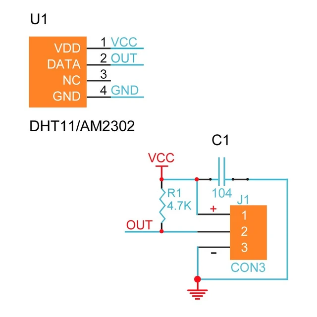 Alt view image 6 of 6 - 5PCS Hygrometer Thermometer Sensor DHT22 Digital Temperature and Humidity Module AM2302 Temperature Humidity Gauge Monitor for Electronic Practice DIY Replace SHT11 SHT15