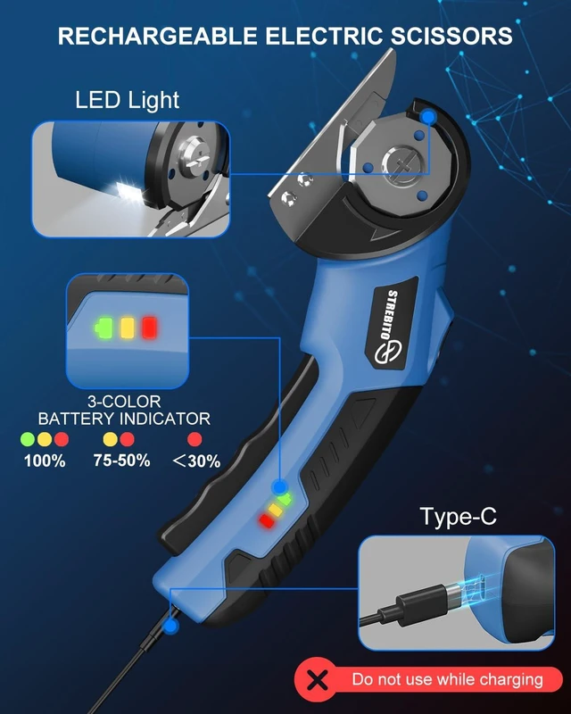 Alt view image 5 of 7 - Cordless Electric Scissors, 4V Electric Box Cutter for Cardboard