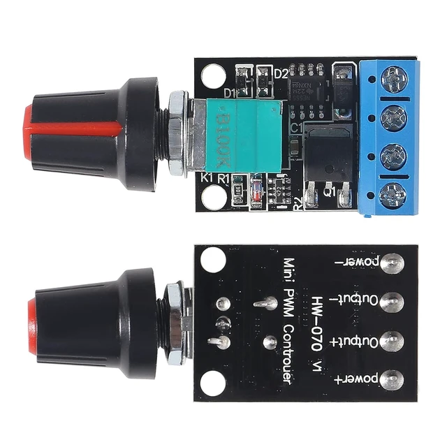 Alt view image 2 of 7 - 6PCS 5V 12V 10A Voltage Regulator PWM DC Motor Speed Controller Governor Stepless Speed Regulator LED Dimmer Power Controller