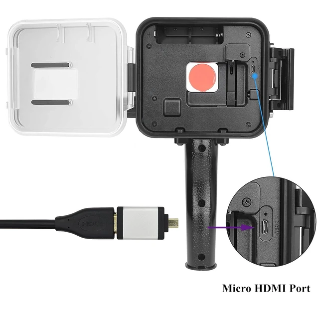 Alt view image 5 of 6 - Micro HDMI Aluminum Alloy Shell Coupler,HDMI Female to Micro HDMI Male Adapter for 3D Micro HDMI Port Extender Devices Compatible for GoPro Hero,Raspberry Pi 4,Sport Camera(2-Pack/Silver)