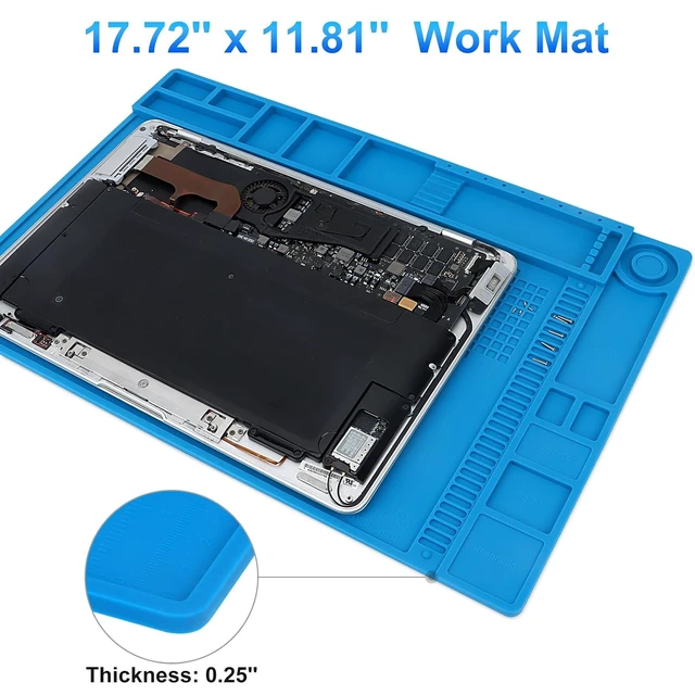 Alt view image 5 of 7 - Silicone Soldering Repair Mat Magnetic Work Mat 17.7''x11.8''