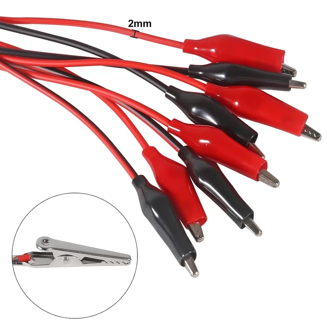 Alt view image 3 of 7 - 4PCS Alligator Clips Electrical 40 Inches,Double-Ended Jumper Wires with Alligator Clips for Electrical Testing, Circuit Connection, Electronic Experiments
