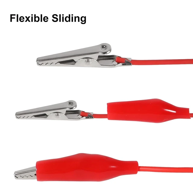 Alt view image 4 of 7 - 4PCS Alligator Clips Electrical 40 Inches,Double-Ended Jumper Wires with Alligator Clips for Electrical Testing, Circuit Connection, Electronic Experiments