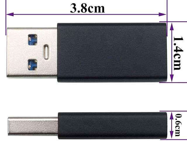 Alt view image 2 of 6 - Type C to USB A Adapter USB Type C Female to USB Male OTG Adapter for Laptops, Power Banks and More USB A Ports Devices, Support Data Sync and Charging (2 Packs-Black F/M)