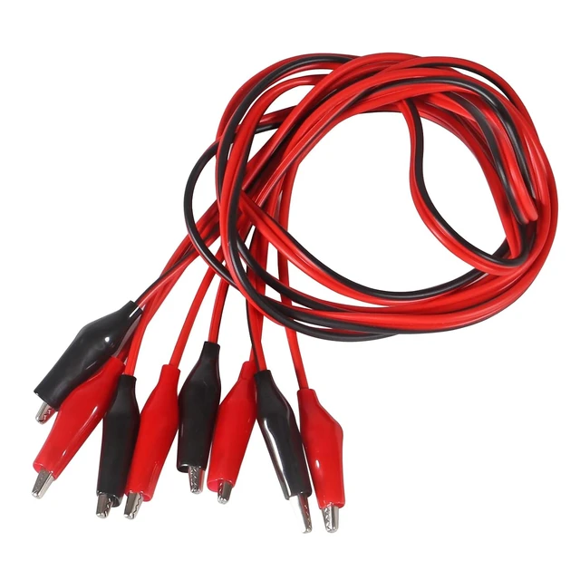 Alt view image 6 of 7 - 4PCS Alligator Clips Electrical 40 Inches,Double-Ended Jumper Wires with Alligator Clips for Electrical Testing, Circuit Connection, Electronic Experiments