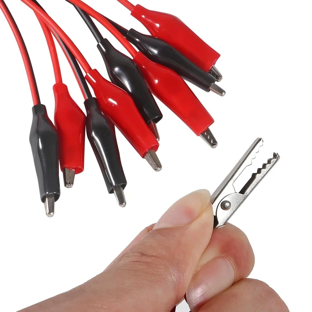 Alt view image 5 of 7 - 4PCS Alligator Clips Electrical 40 Inches,Double-Ended Jumper Wires with Alligator Clips for Electrical Testing, Circuit Connection, Electronic Experiments