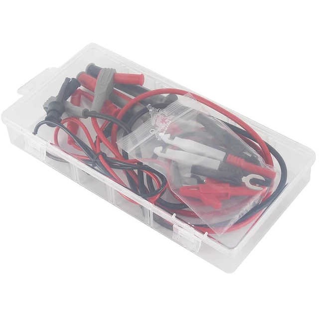Alt view image 7 of 7 - 25PCS Multimeter Test Leads Kit,Upgraded Test Leads Set with Replaceable Gold-Plated Multimeter Probes, Alligator Clips, Test Hooks and Back Probe Pins, Soft Silicone Volt Meter Lead