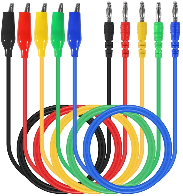 Alt view image 3 of 6 - 24PCS Back Probe Kit,Banana Plug to Copper Alligator Clip Automotive Test Leads Set Multimeter Back Probe Pins Automotive Electrical Circuit Diagnostic Tool Set