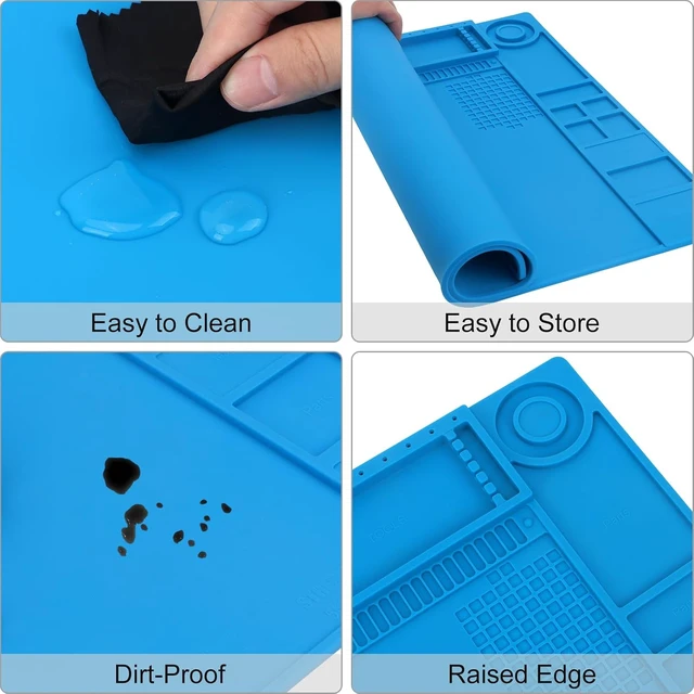 Alt view image 6 of 7 - Soldering Mat Large, Up to 932°F Heat Resistant 21.7"x15.8''