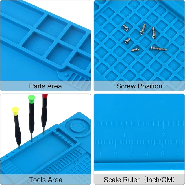 Alt view image 7 of 7 - Soldering Mat Large, Up to 932°F Heat Resistant 21.7"x15.8''
