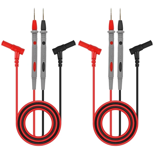 Main image of 2 Sets Test Leads 1000V 20A Ultra-Sharp Test Probe Lead for Multimeter Meter Test Lead, 40.5 inch / 103 cm, multimeter Test Leads