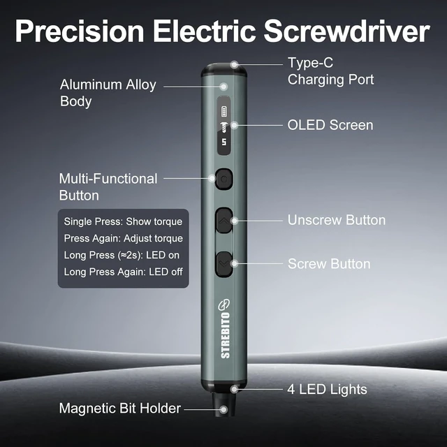 Alt view image 4 of 7 - Mini Electric Screwdriver, 67 in 1 Electric Screwdriver Kit