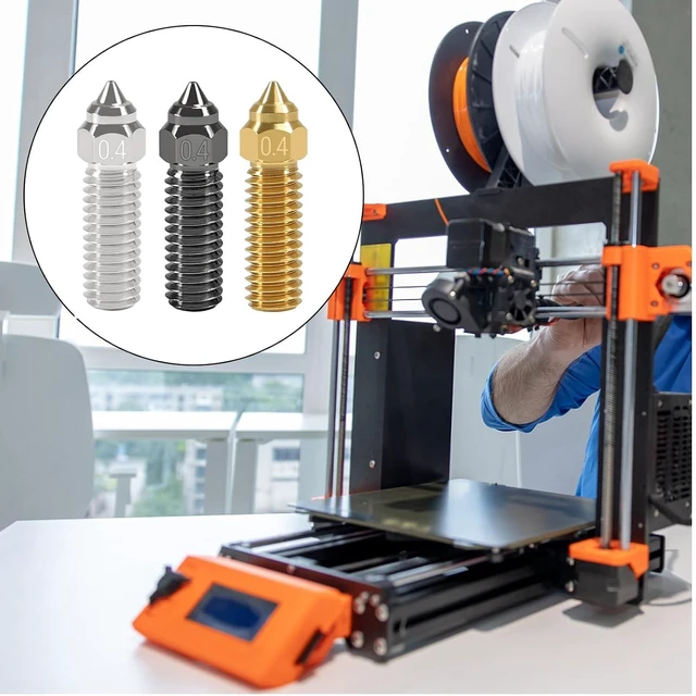 Alt view image 6 of 6 - 12PCS K1 Nozzles Kit 0.4mm /1.75 mm 3D Printer 4PCS Hardened Steel Nozzle+ 4PCS Copper Alloy Nozzle+ 4PCS Brass 0.4mm Nozzles Kit for K1, K1 MAX,CR-M4