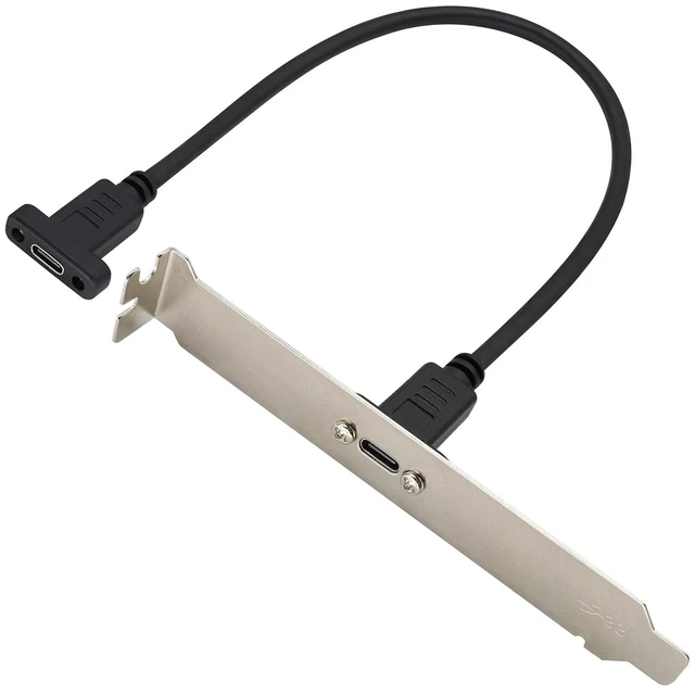 Alt view image 4 of 7 - USB C to 3.1Type C Panel Mount Screw Cable Gen 2 (3A) USB 3.1 Type C Female to Female Panel Mount Cable, Supports Charging,Data,Audio,Video Cable for Laptop,Tablet,Mobile Phone(0.3M/1ft)