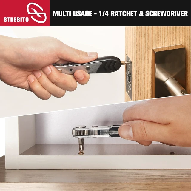 Alt view image 7 of 7 - Mini Ratchet Set, 22-Piece 1/4 Ratchet Right Angle Screwdriver