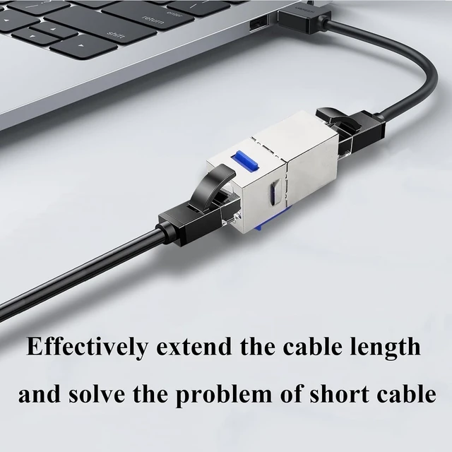 Alt view image 4 of 7 - 20Pack CAT7 Coupler RJ45 Keystone Shielded Coupler,Female to Female RJ45 Keystone Jack,Suitable for Standard Wall Plates, LAN Cabling Adapter. (Blue/CAT7)