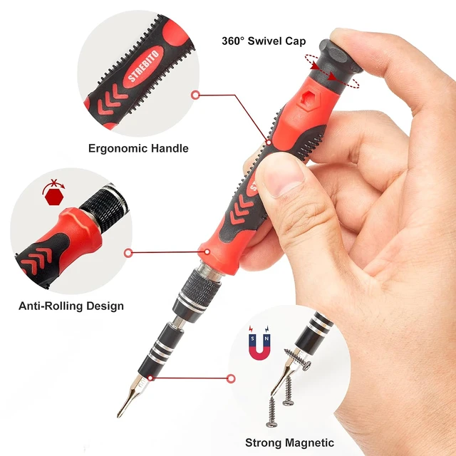 Alt view image 3 of 7 - Small Precision Screwdriver Set 124-Piece Electronics Tool Kit