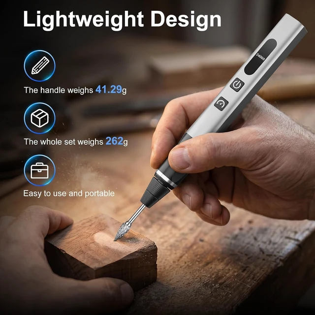 Alt view image 2 of 7 - Engraving Pen for Metal Wood Glass Plastic, 47 in 1 Engraving Kit