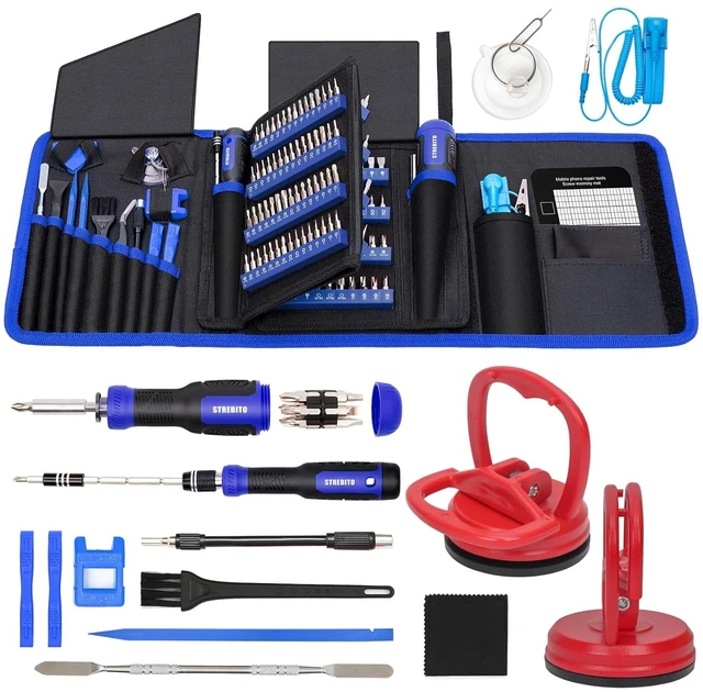 Main image of Precision Screwdriver Set 191-Piece + 2-Piece Suction Cups Bundle, LCD Screen Remover for Computer, iPhone, Laptop, Cell Phone, Macbook, PS4/5, Tablet and Electronics Repair