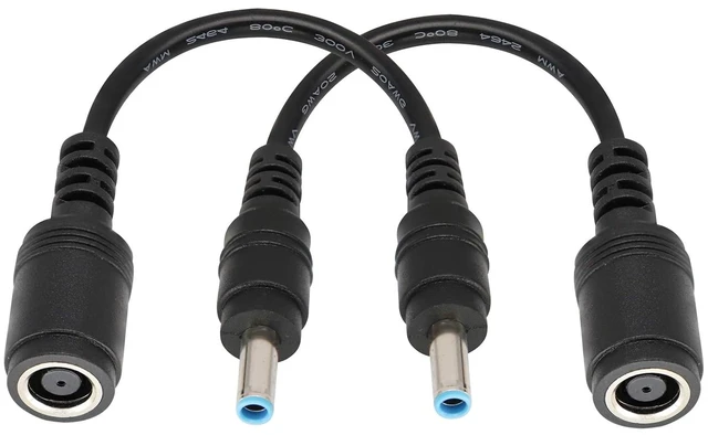 Main image of Tip Laptop Power Adapter Cable DC 7.4mm x 5.0mm Female to 4.5mm x3.0mm Male Charging Connector Power Converter Cable DC Jack for HP Notebook Adapter Replacement Power Cord(15.8cm/2Pack)
