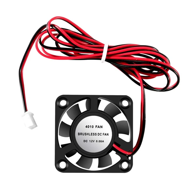 Alt view image 6 of 7 - 4PCS 3D Printer Cooling Fan 40mmx40mmx10mm Oil Bearing Blower Fan DC 12V Brushless Cooling Fan with 2 Pin Terminal for Hotend Extruder Heatsinks Makerbot MK7 MK8 CPU Chip (12V 0.08A)