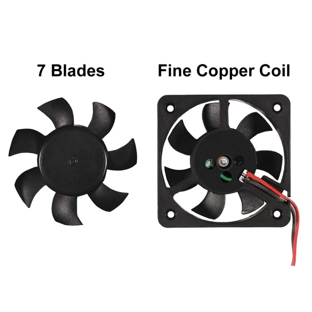 Alt view image 7 of 7 - 50mm Fan 5V USB Brushless DC Cooling Fan, 4 Pack Speed 4200 RPM Fan for Small Appliances Series Replacement (4 PCS 5010 5V USB)