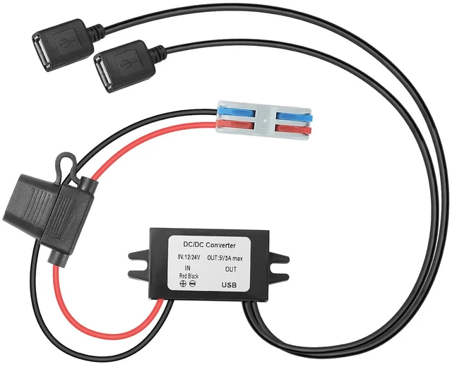 Main image of 15W Dual USB Car Charger 8-32V to 5V 3A DC-DC Converter, Waterproof Voltage Regulator for Truck/RV/Boat/Heavy Equipment(CE Certified)