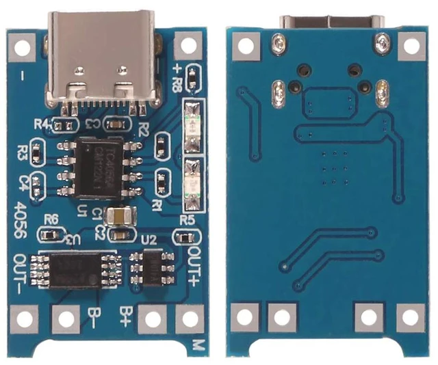 Alt view image 4 of 6 - 6PCS TP4056 Type-C USB Charging Module 5V 1A 18650 Lithium Battery Charging Board Power Charger Board with Protection